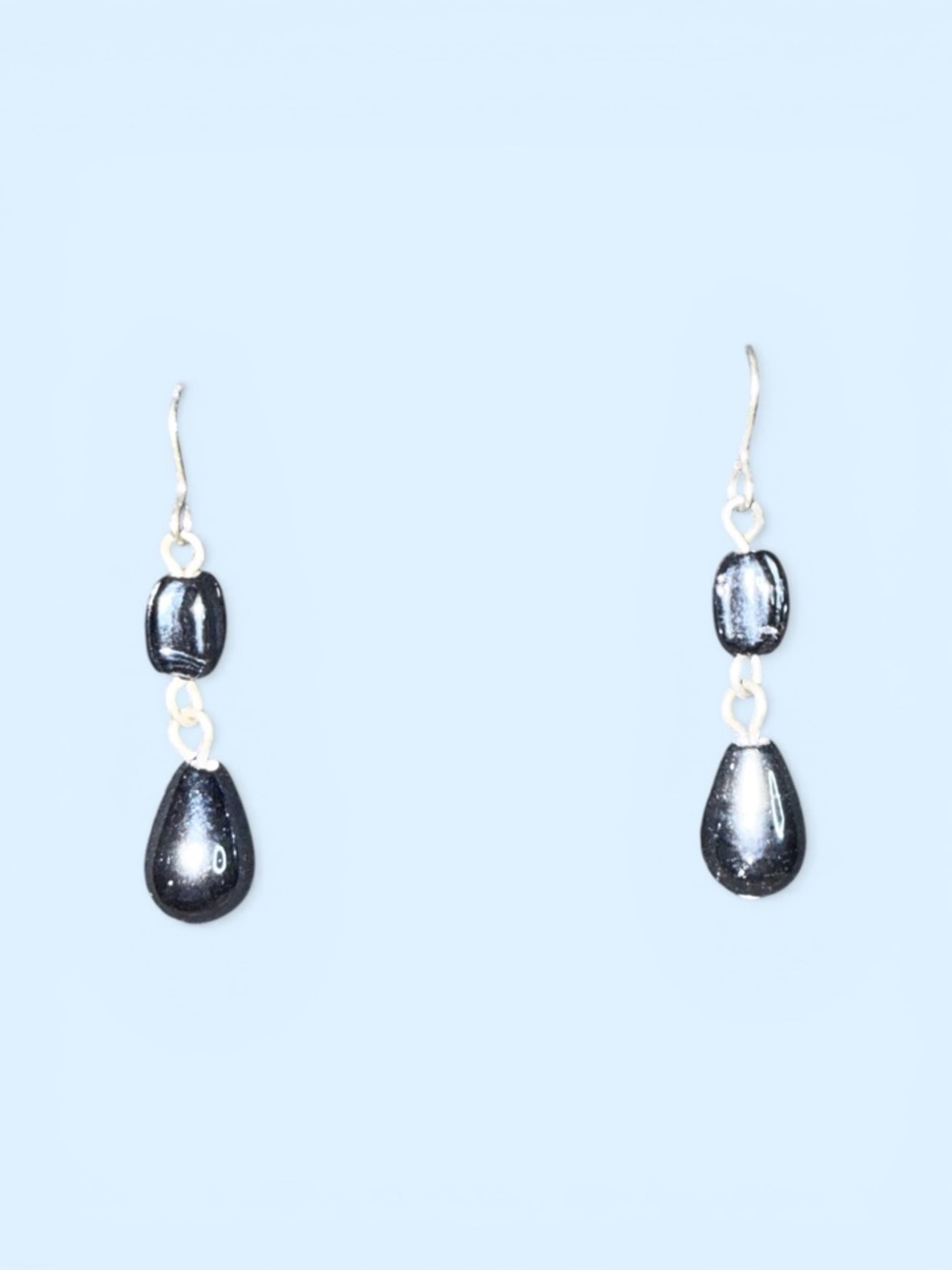 #374–❤️$5/$25❤️Elegant Black Teardrop Dangle Earrings - Women Jewelry